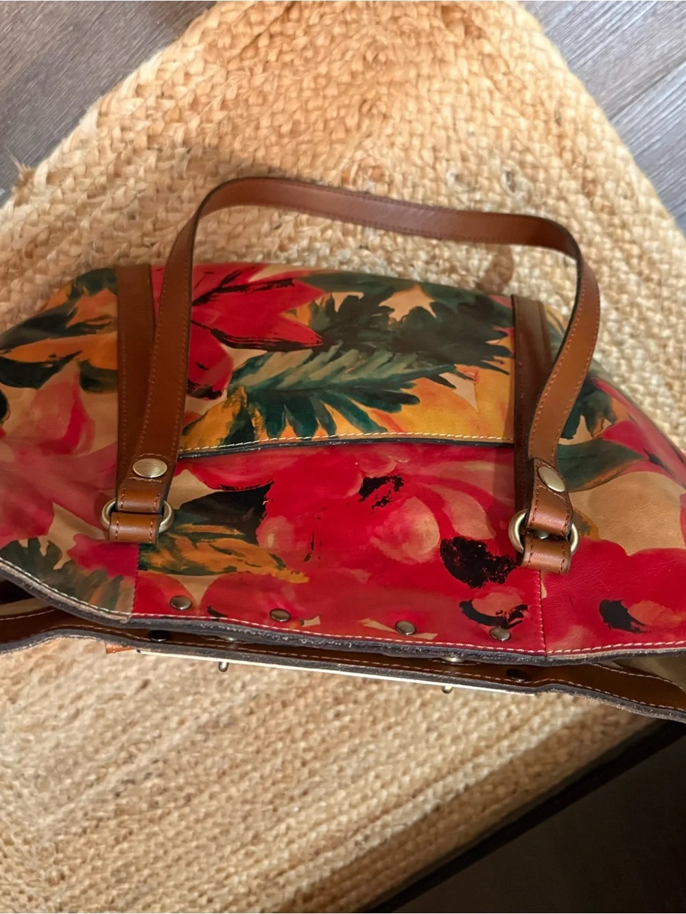 Patricia Nash Floral Leather Tote Bag